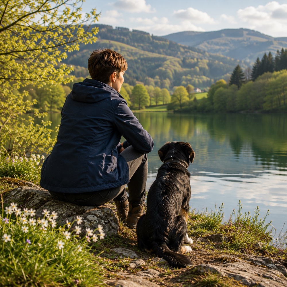 Fee und Ronja am See