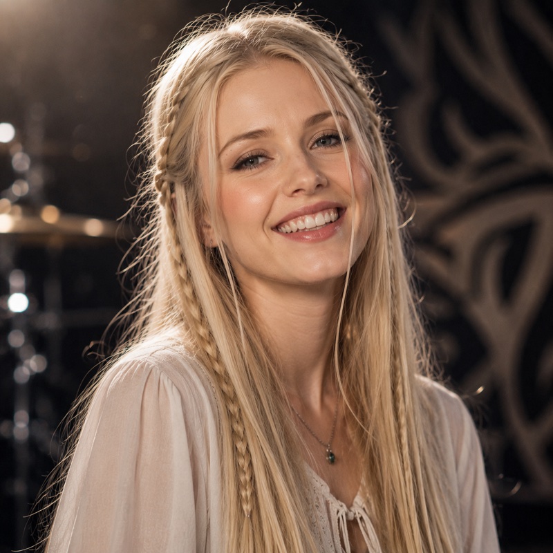 Anina damals als junge Musikerin der Band Wintergrün